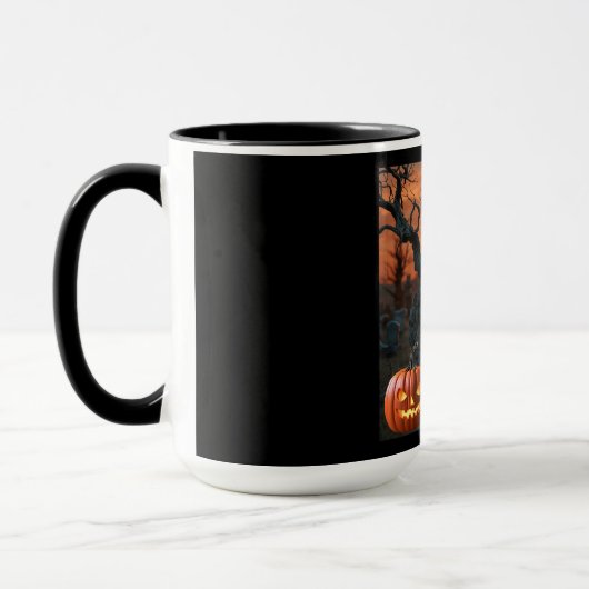 Halloween Grabstein Spaß "Alotta B. Lood" Tasse (Links)