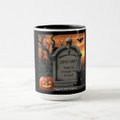 Halloween Grabstein Spaß "Alotta B. Lood" Tasse (Zentrum)