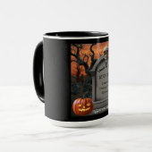 Halloween Grabstein Spaß "Alotta B. Lood" Tasse (Vorderseite Links)