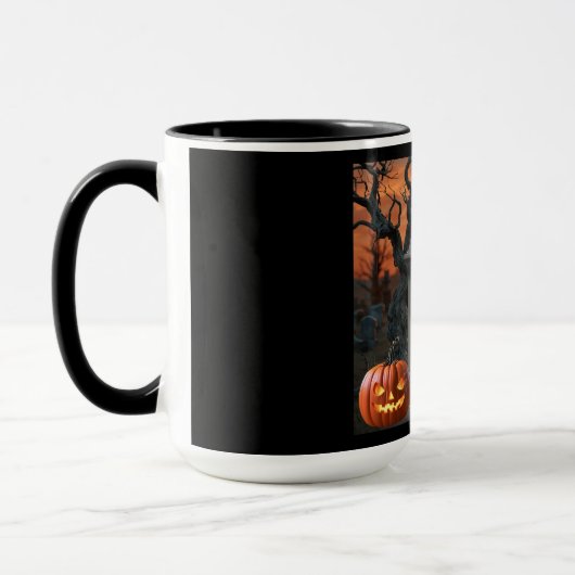 Halloween Grabstein Spaß "D Compose" Tasse (Links)