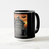 Halloween Grabstein Spaß "Dewey Burnum" Tasse (VorderseiteRechts)