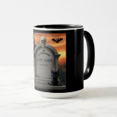 Halloween Grabstein Spaß "Lea Mealone" Tasse (VorderseiteRechts)