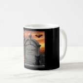 Halloween Grabstein Spaß "Myra Maines" Kaffeetasse (VorderseiteRechts)