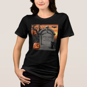 Halloween Grabstein Spaß "Myra Maines" Tri-Blend Shirt