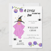 Halloween Gradient Ghost Skull Garland Kinderdusch Einladung (Vorderseite)