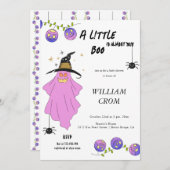 Halloween Gradient Ghost Skull Garland Kinderdusch Einladung (Vorne/Hinten)