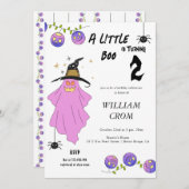 Halloween Gradient Skull Garland Geburtstag Einladung (Vorne/Hinten)