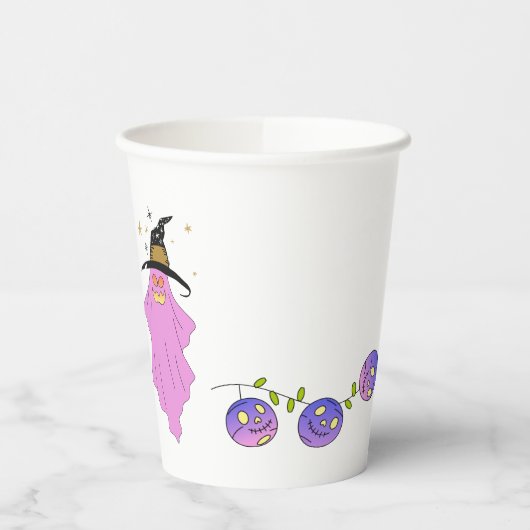 Halloween Gradient Skull Garland Pappbecher (Links)