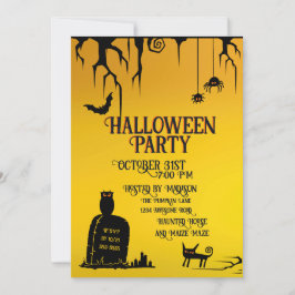 Halloween Graffiti-Friedhof Einladung