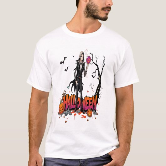 Halloween Graffiti Kunst Anime T-Shirt (Vorderseite)