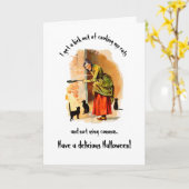 Halloween Grammar Karte (Gelbe Blume)