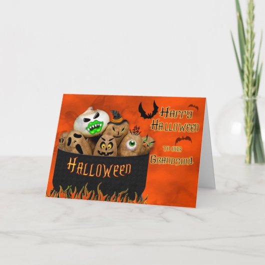 HALLOWEEN - GRANDSON - POTATO ONION COSTUME KARTE (Vorderseite)