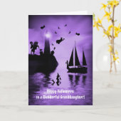 Halloween Grandtochter Fun Mermaid Hexen Karte (Gelbe Blume)