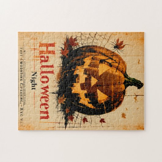 Halloween Graphic - Klassisches Design der 60er Ja Puzzle (Horizontal)