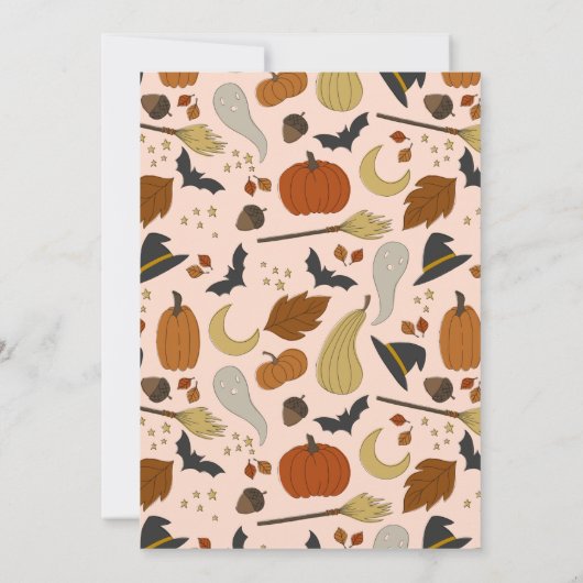 Halloween Graphic Party Einladung (Rückseite)