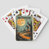 Halloween Graphic - Poster-Stil der 1960er Jahre Spielkarten (Rückseite)