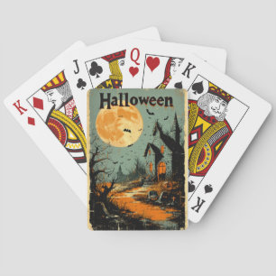 Halloween Graphic - Poster-Stil der 1960er Jahre Spielkarten