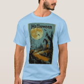 Halloween Graphic - Poster-Stil der 1960er Jahre T-Shirt (Vorderseite)