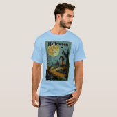 Halloween Graphic - Poster-Stil der 1960er Jahre T-Shirt (Vorne ganz)