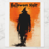Halloween Graphic - Poster Vibes der 60er Jahre Weinetikett (Einzelnes Label)