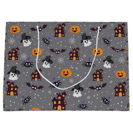 Halloween Grau  Große Geschenktüte
