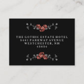 Halloween Grau. Schwarz Matching Empfang Card Begleitkarte (Rückseite)