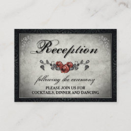 Halloween Grau. Schwarz Matching Empfang Card Begleitkarte