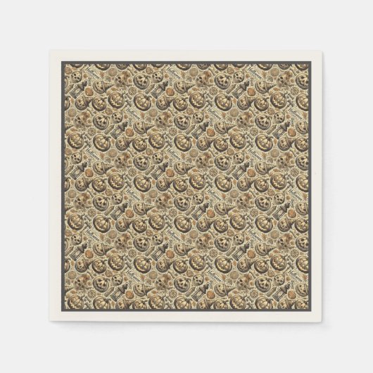 Halloween-grau Serviette (Vorderseite)