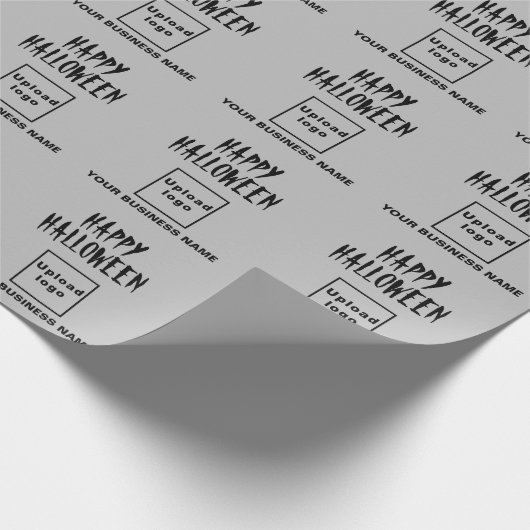 Halloween Grau Wrapping Paper Geschenkpapier (Ecke)