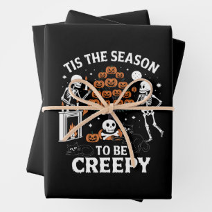 Halloween-Gräuel ist die Zeit, um gruselig zu sein Geschenkpapier Set