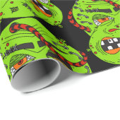 Halloween, grauer Monstercharakter Geschenkpapier (Rolleneckpunkt)