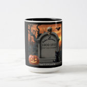Halloween Gravestone Spaß "Anita Newhart" Zweifarbige Tasse (Mittel)