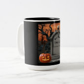 Halloween Gravestone Spaß "Ben Better" Zweifarbige Tasse (Vorderseite Links)