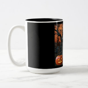 Halloween Gravestone Spaß "Rona V. Iris" Zweifarbige Tasse