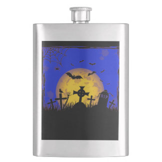 Halloween Graveyard Flachmann