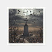 Halloween-Graveyard-Friedhof Gothic Serviette (Vorderseite)
