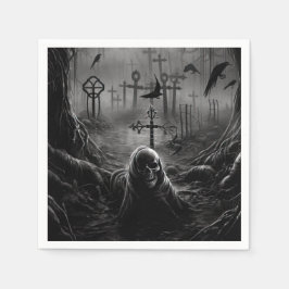 Halloween Graveyard Friedhof Gothic Skelett Serviette