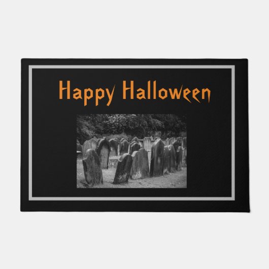 Halloween Graveyard Grabsteins individuell anpassb Fußmatte (Vorderseite)