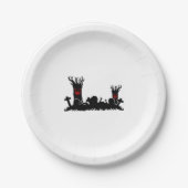 Halloween Graveyard Pappteller (Vorderseite)