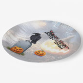 Halloween Graveyard Pappteller (Schrägansicht)