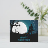 Halloween Graveyard Postkarte (Stehend Vorderseite)