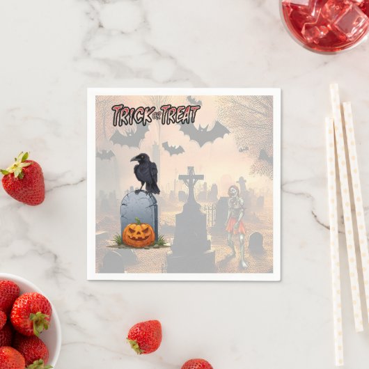Halloween Graveyard Serviette (Beispiel)