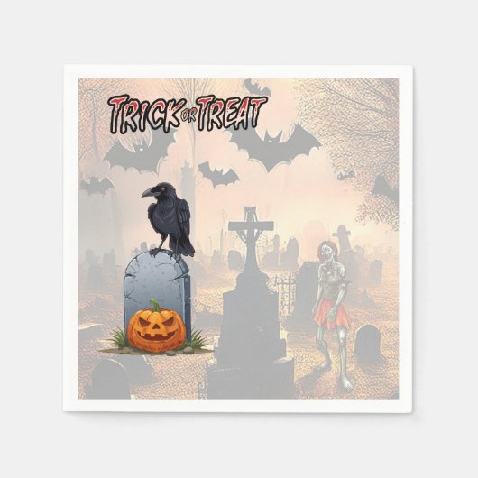 Halloween Graveyard Serviette (Vorderseite)