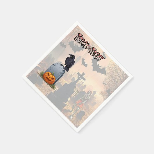 Halloween Graveyard Serviette (Ecke)