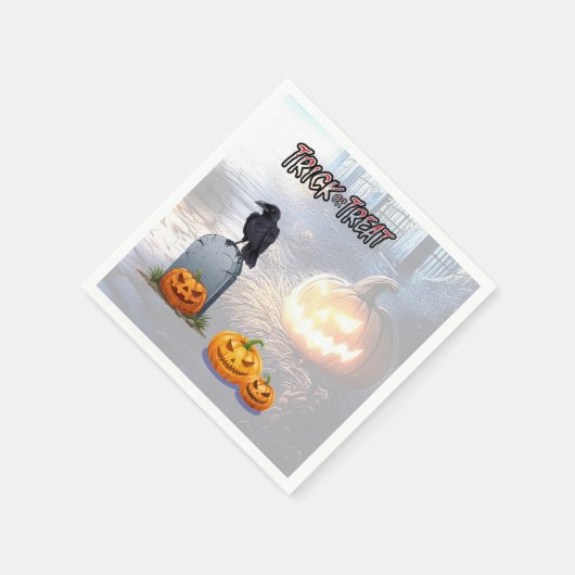 Halloween Graveyard Serviette (Ecke)