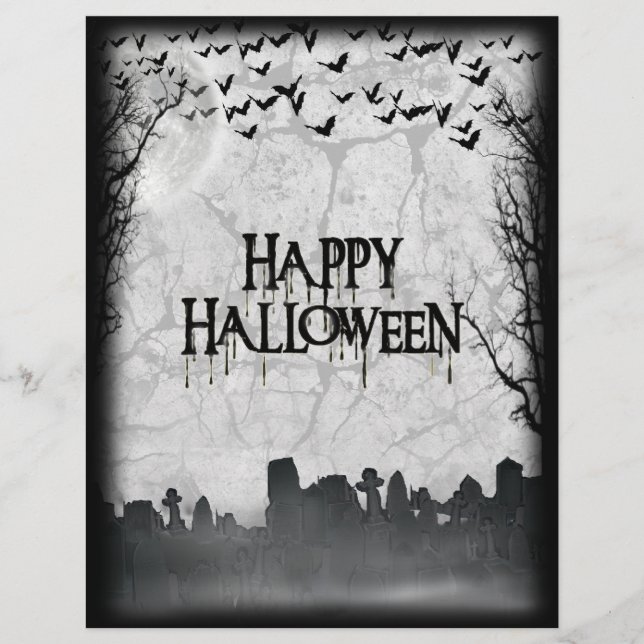Halloween Graveyard-Silhouette (Vorderseite)