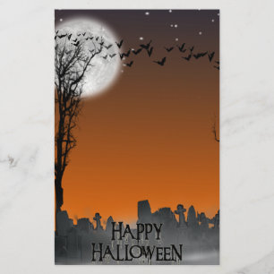 Halloween Graveyard-Silhouette Briefpapier