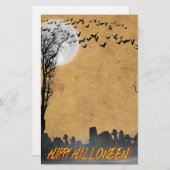 Halloween Graveyard-Silhouette Briefpapier (Vorne/Hinten)