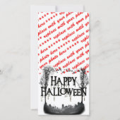 Halloween Graveyard-Silhouette Feiertagskarte (Vorderseite)