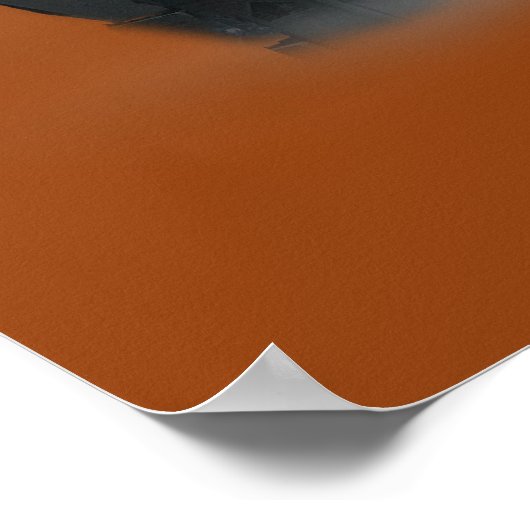 Halloween Graveyard-Silhouette Poster (Ecke)